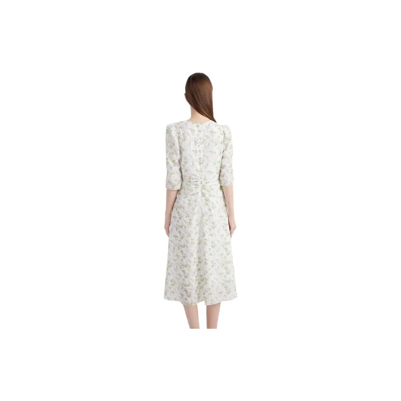 Hush Puppies Short Sleeved Dresses Women's Green White-1