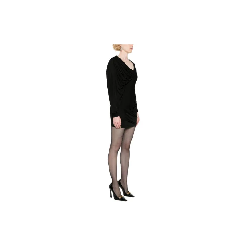 SAINT LAURENT Draped Mini Dress-4