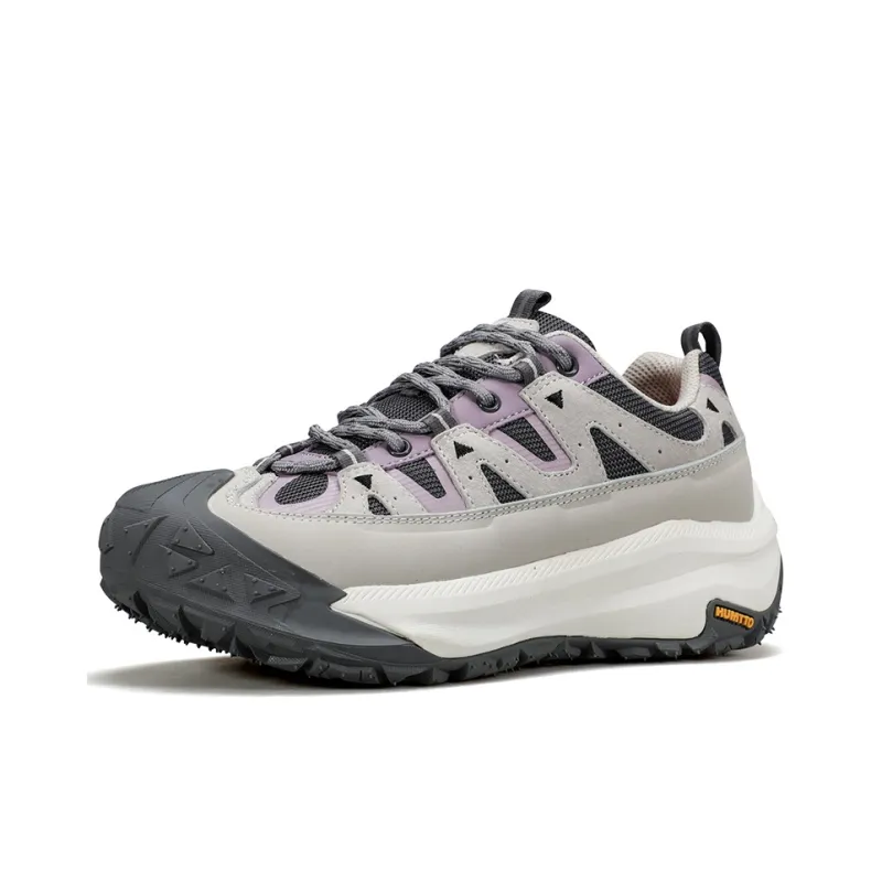 HUMTTO Cushioned Slip Resistant Support Low Top Trekking Shoes Women's Beige Gray Pink Purple-1
