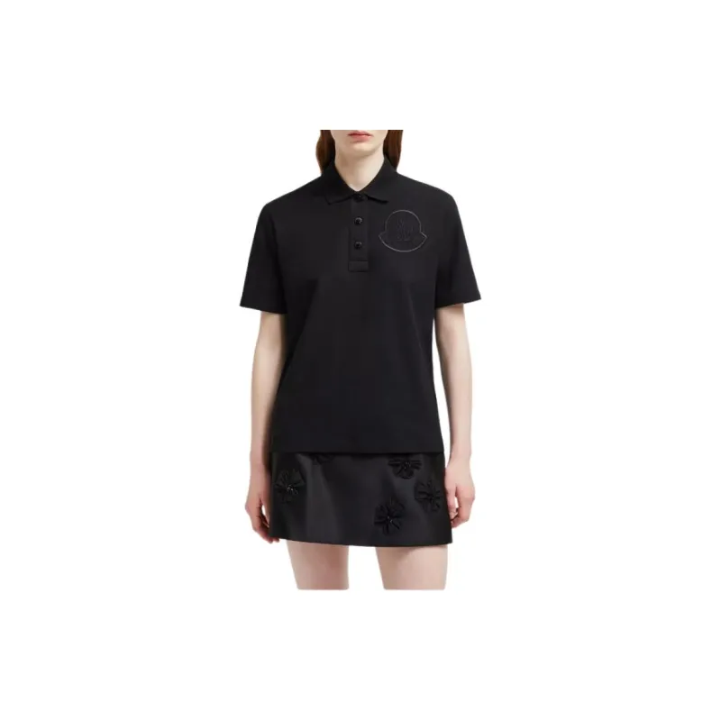 Moncler Logo embroidered Cotton Polo Shirt-1