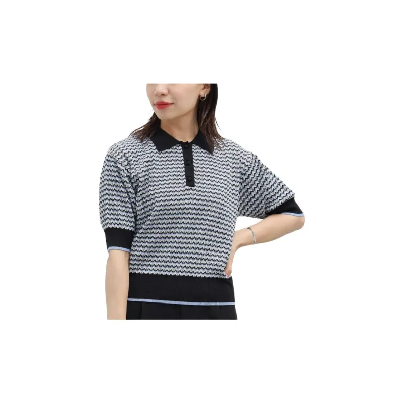 Beams Polo Shirts Women's Blue-3