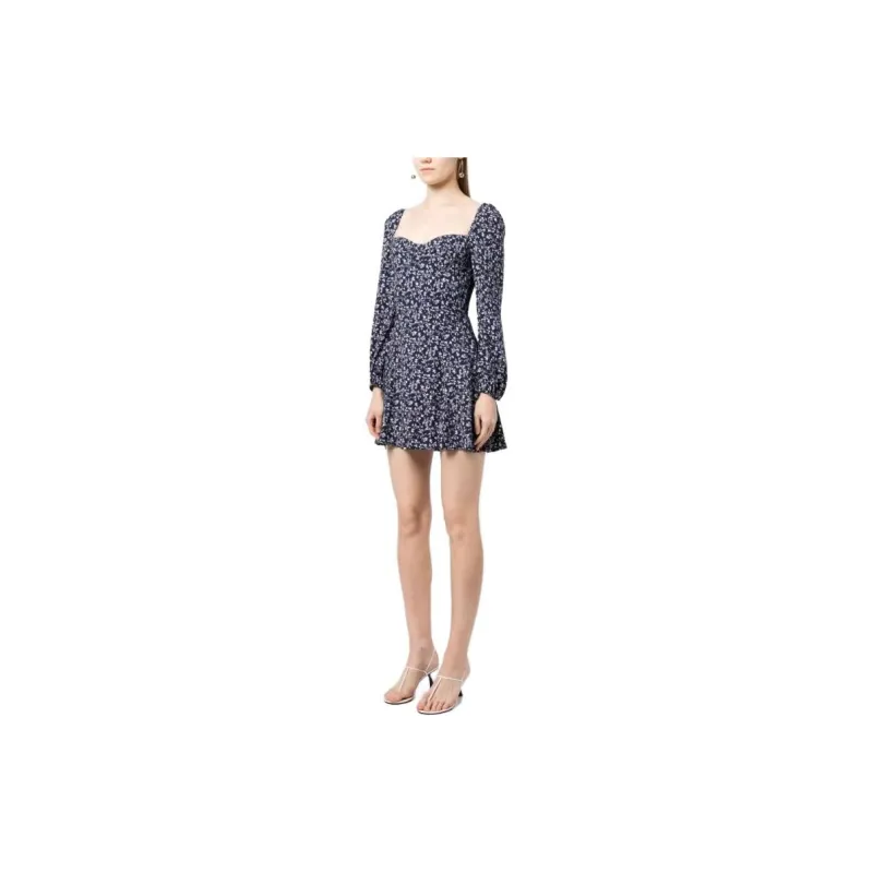 Reformation Long-Sleeved Dresses Women's Blue-3