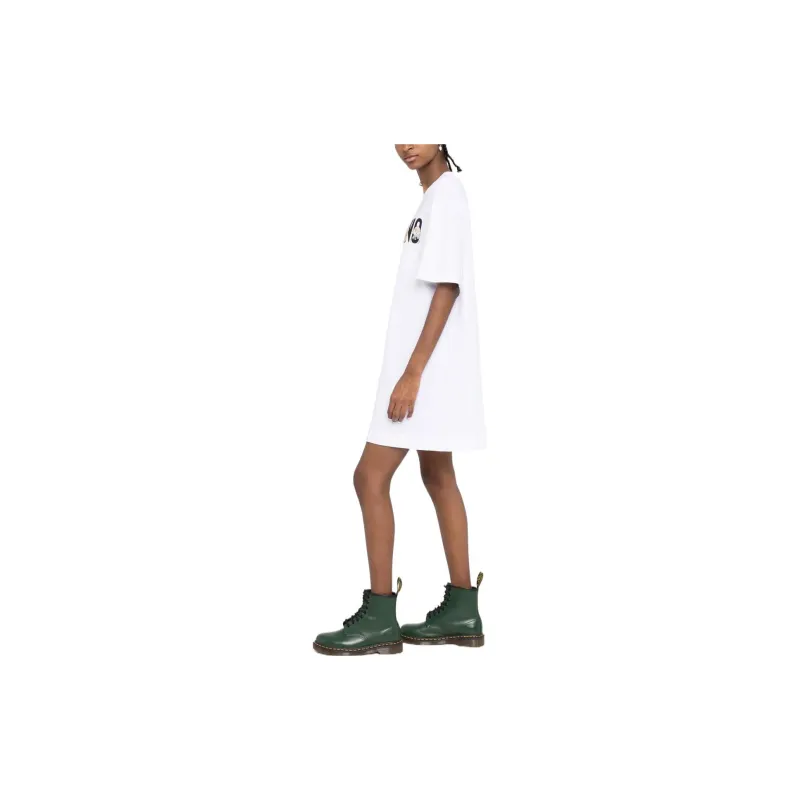 MOSCHINO Short Sleeved Dresses Women's White-3