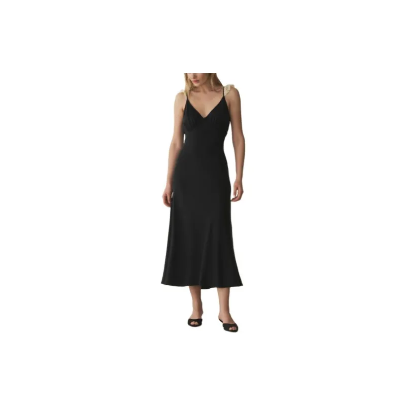 DOEN CLAIRE DRESS Slip Dresses Women's Black-1