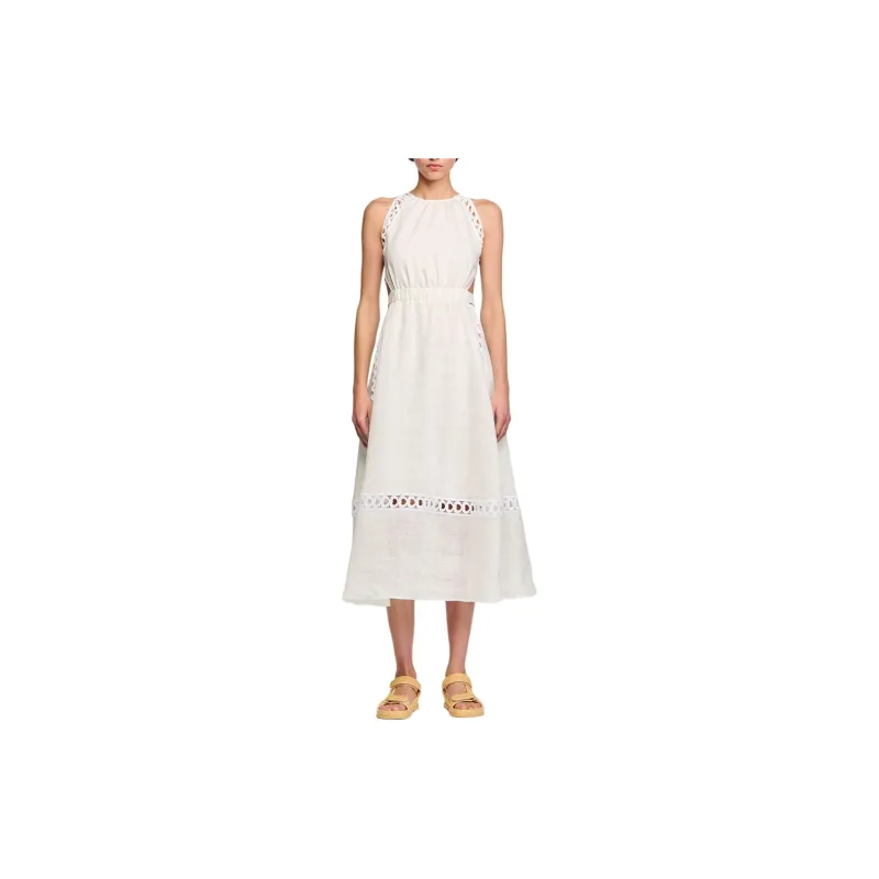 Sandro Sleeveless Dress Women's White-2