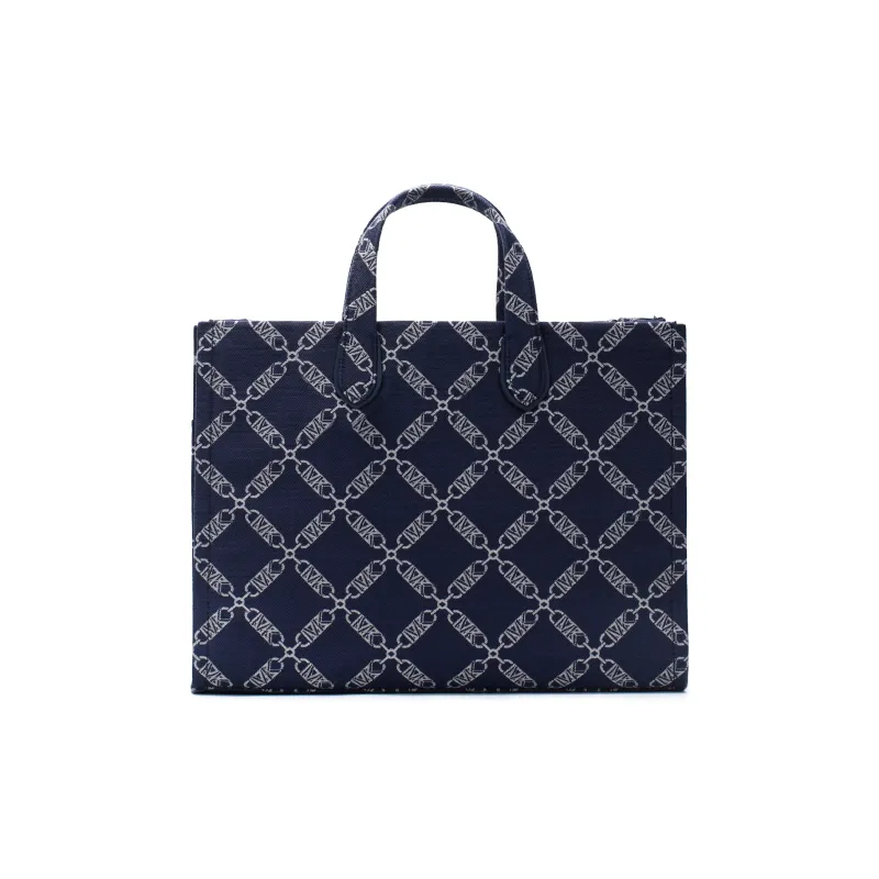 MICHAEL KORS Gigi Fabric Tote Bag, Shopping Bag, Shoulder Bag, Handbag Tubas Unisex Marine Blue-2