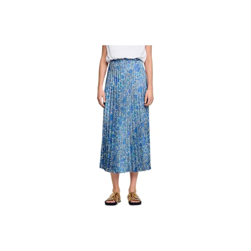 Sandro Casual Long Skirts Women's Blue-4