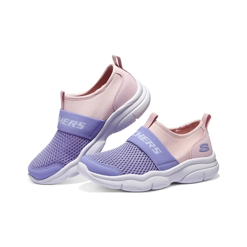 Skechers Kids Slip Resistant Cushioning Low Top Kids' Running Shoes Pink Purple Teenagers-2