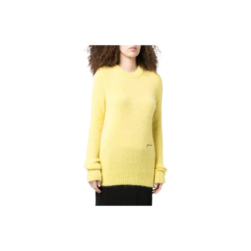 GANNI FW22 Slim Fit Sweater Women's Yellow-3
