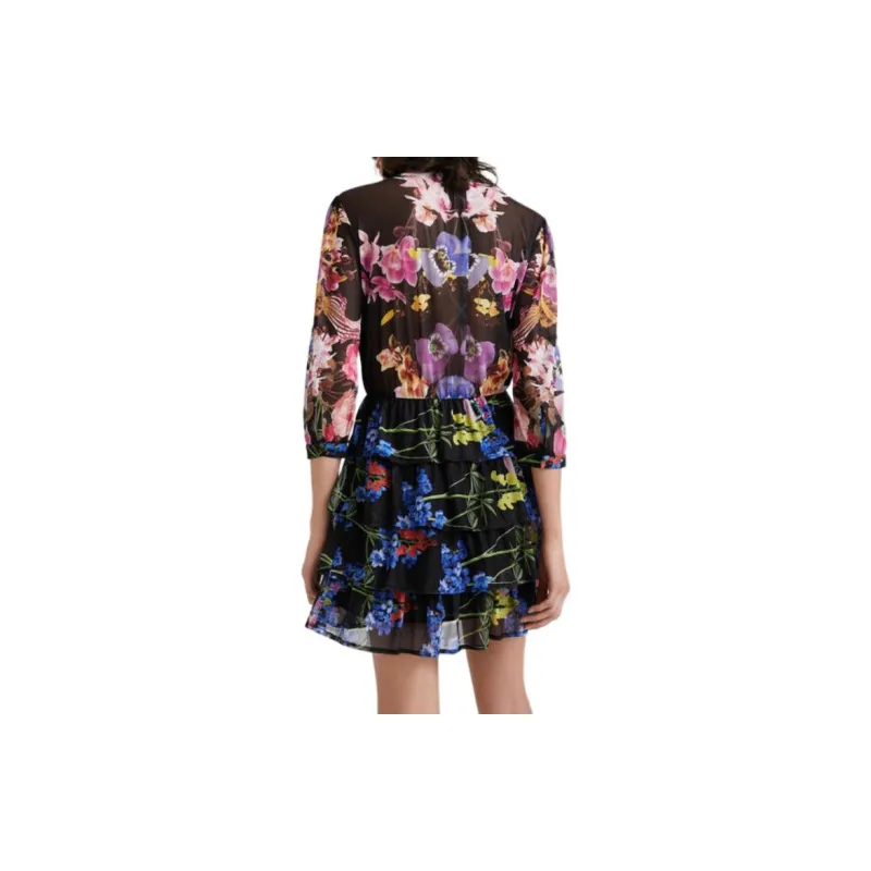 Desigual Long Sleeved Dress Women's Multicolor-3