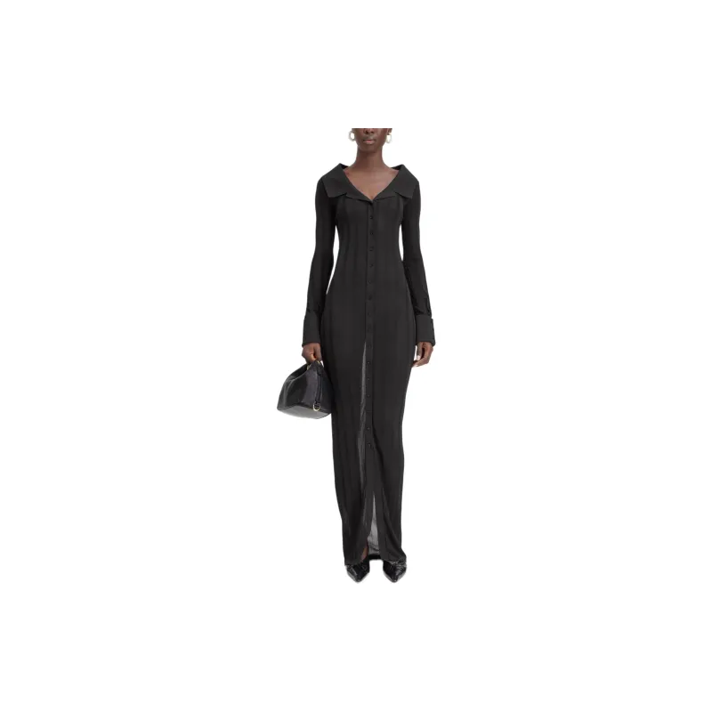 Jacquemus Knitted Long Shirt Dress-1