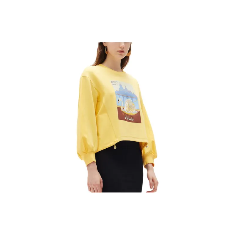 FILA Sweatshirt Women's Light Sunflower Yellow-4