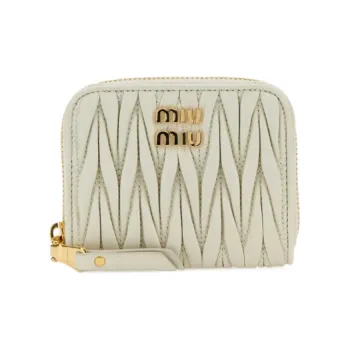 MIU MIU Leather Wallet Women's White