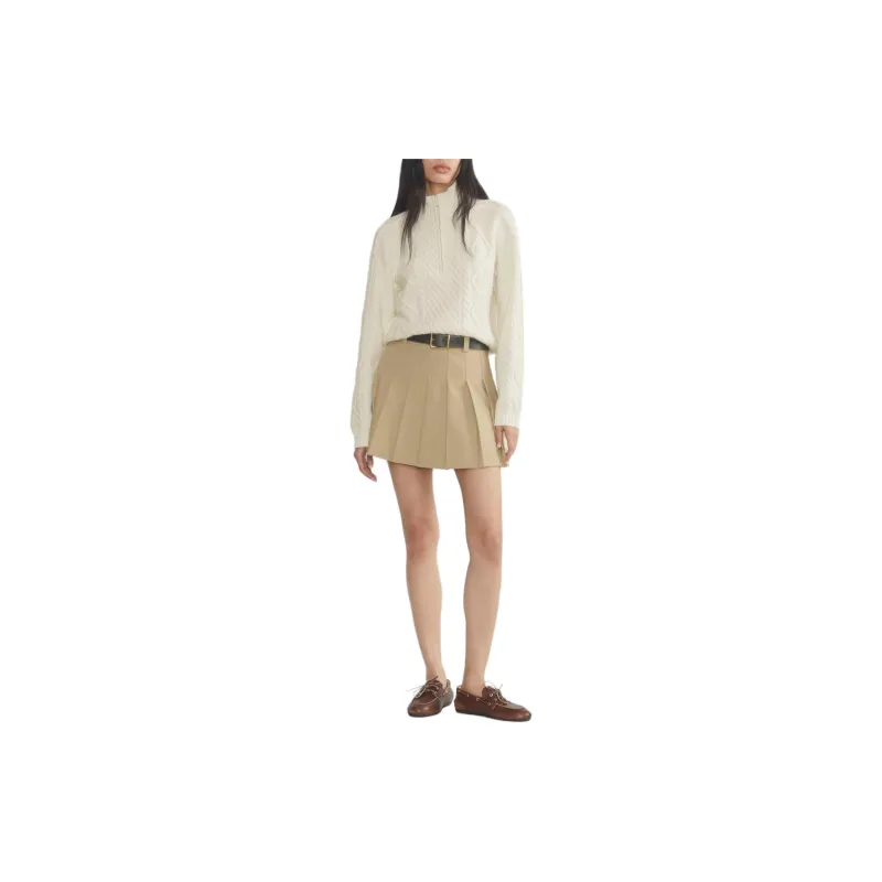 ARITZIA Sunday Best Boreal 1/4 Zip Sweater Sweater Women's Whisper White-1