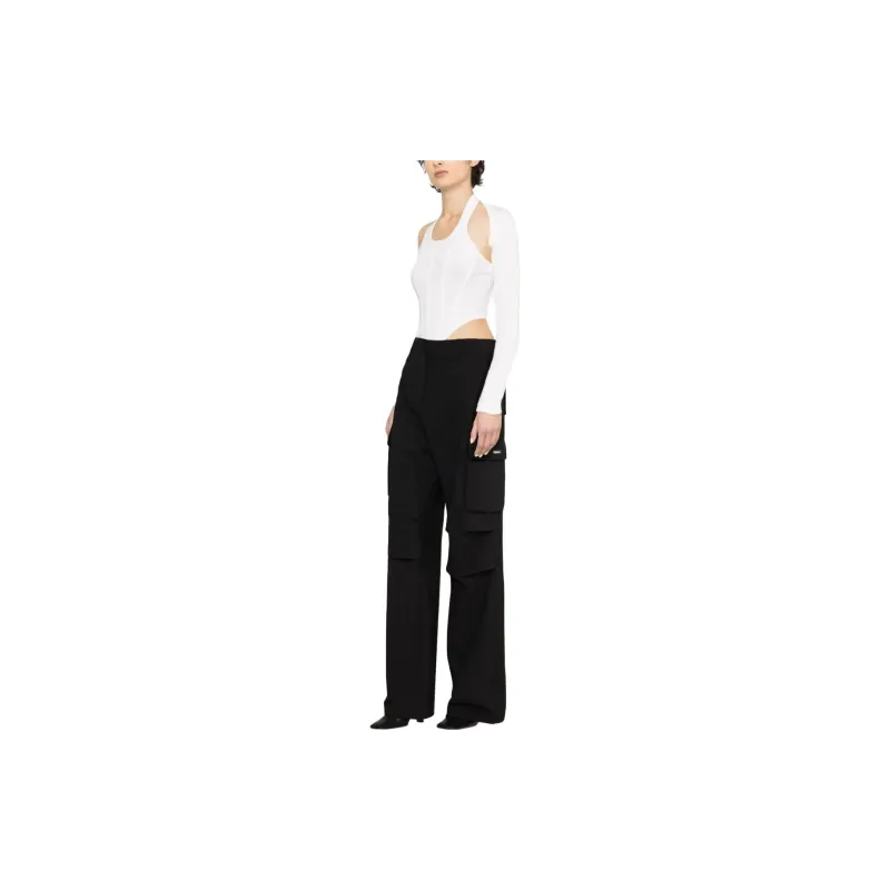COPERNI Tailored Wide Leg Cargo Pants 'Black'-2