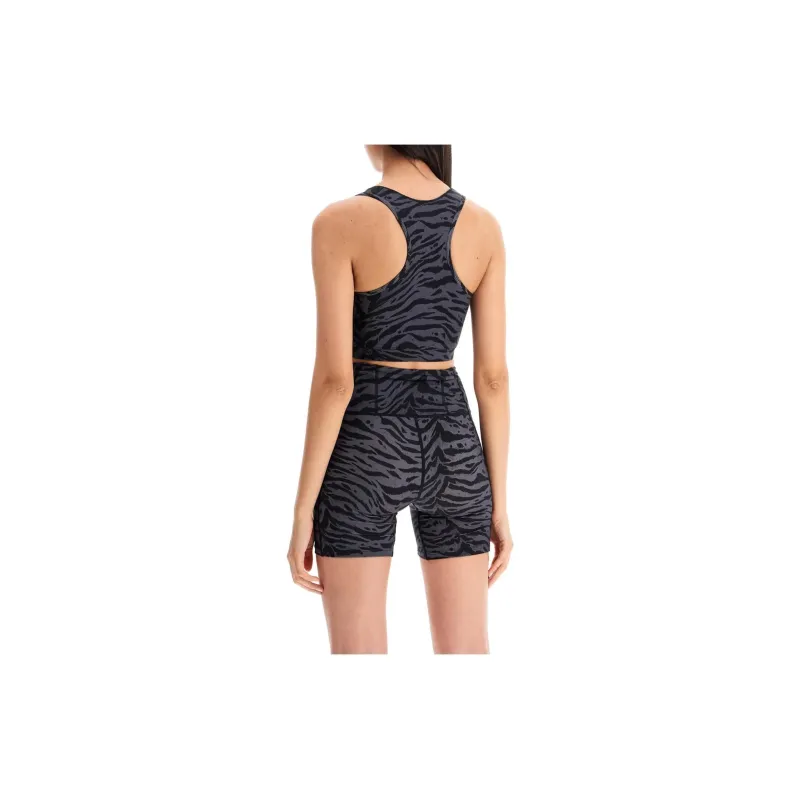 GANNI Zebra Print Cropped Top-3
