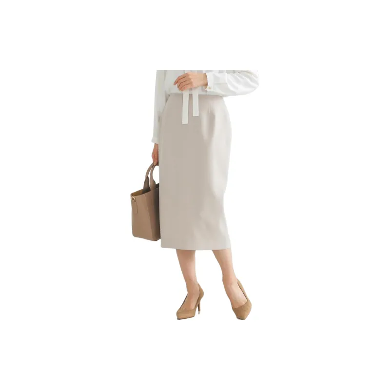 Beams Casual Long Skirts Women's Beige-3