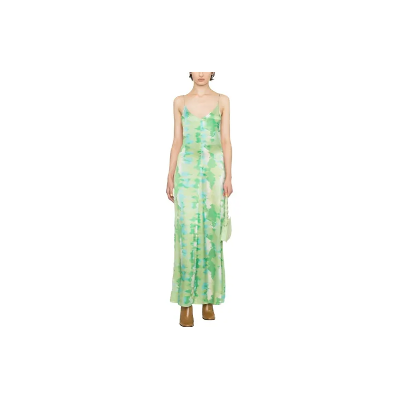 GANNI Watercolour print Slip Dress-1