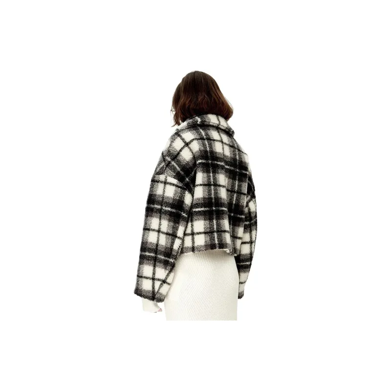 III VIVINIKO Coat Women's Black White-1