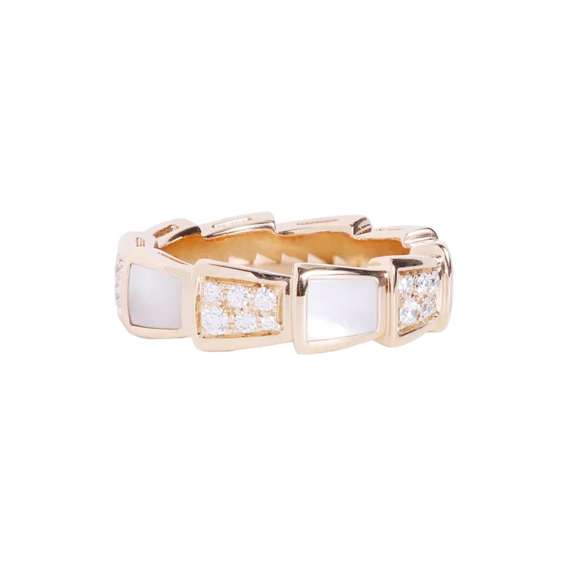 BVLGARI SERPENTI VIPER 18K Rose Gold Rings Women's-1