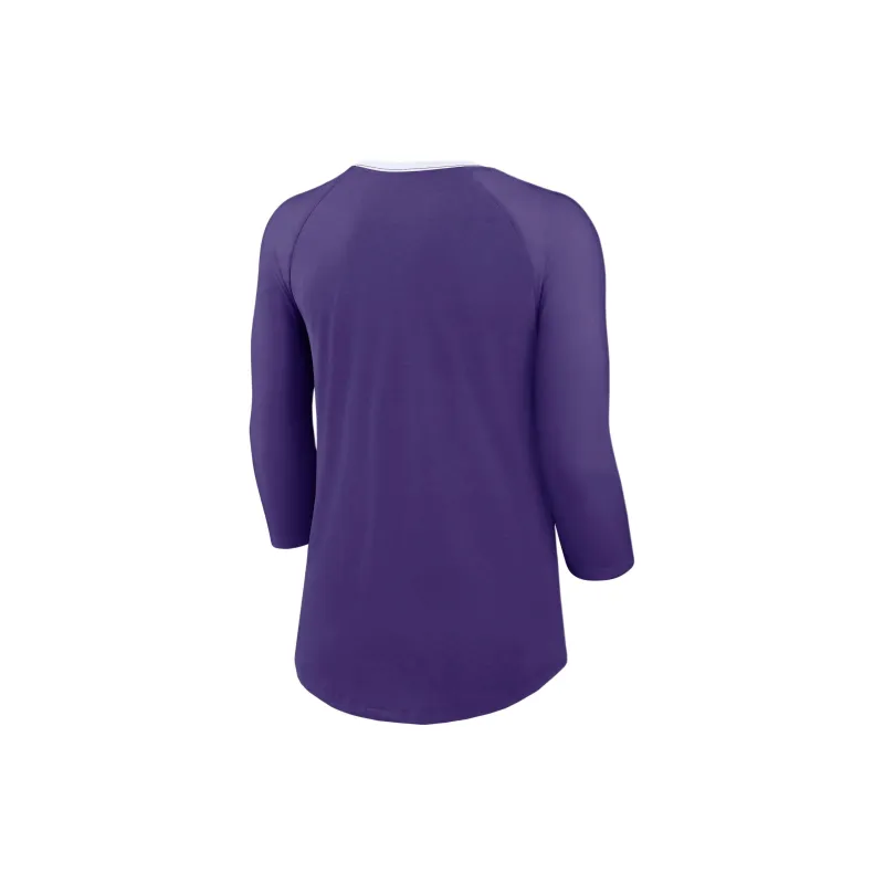 Nike Minnesota Vikings Women's Nike Nfl 3/4 Sleeve T Shirt-1