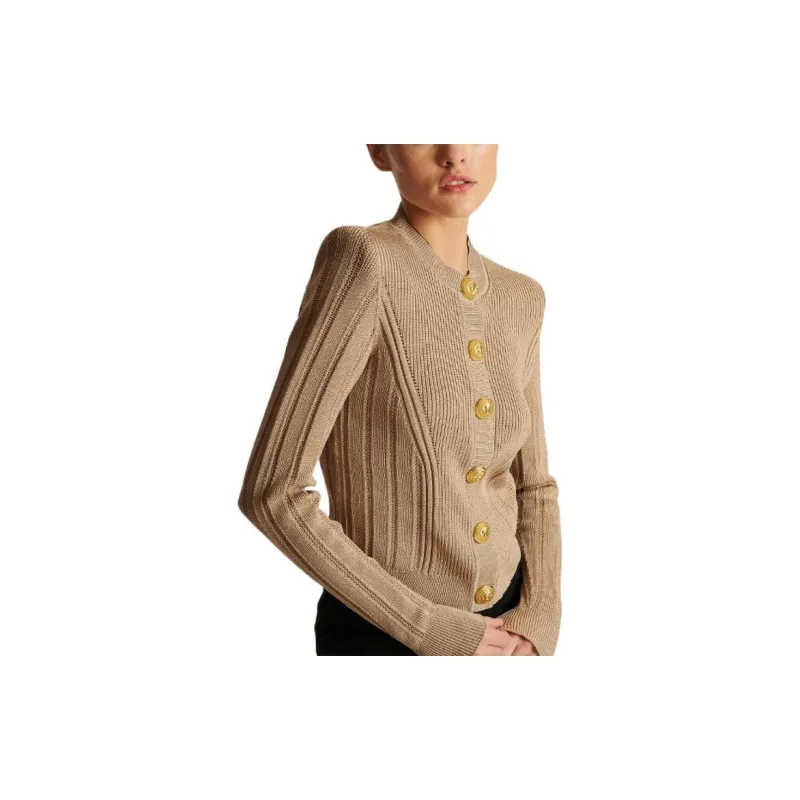 BALMAIN FW22 Knitwear Women's Khaki-4