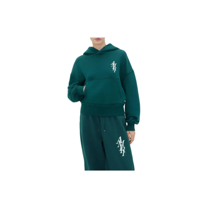 AMIRI Stack Hoodie Sweatshirt Women's Green-1