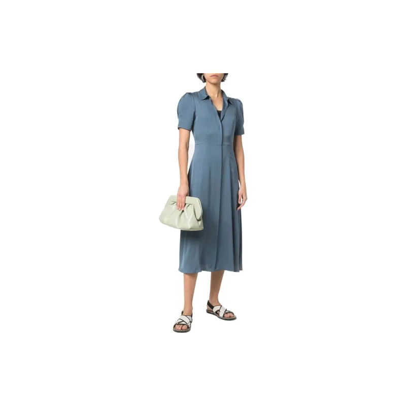 THEORY Short Sleeved Dresses Women's Blue-1
