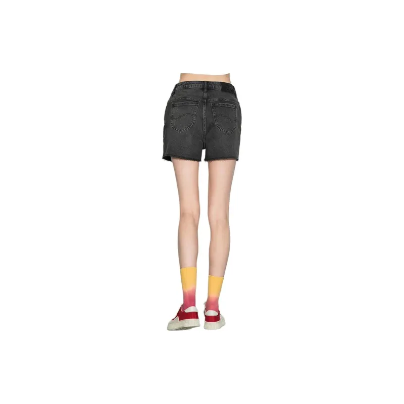 Lee Denim Shorts Women's Black Gray Color-4