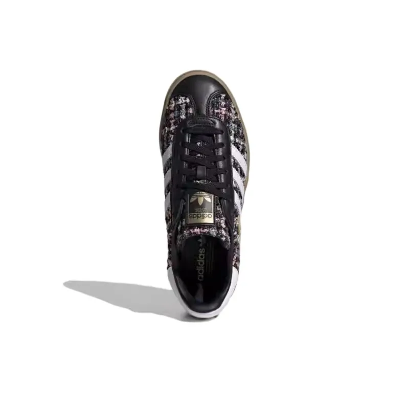 Adidas Originals GAZELLE Anti Slip Wear Resistant Low Top Skateboard Shoes Unisex Black White-4