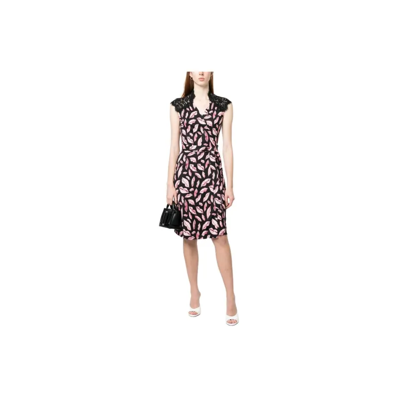 DVF Diane Von Furstenberg Sleeveless Dress Women's Black-1