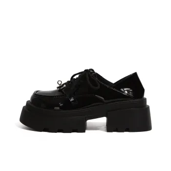 SHUXI Loafers Women's Black Glossy/Black Matte