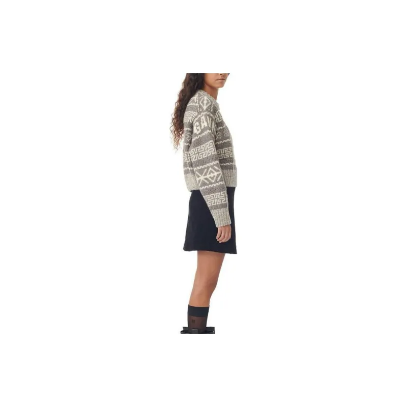 GANNI FW23 Sweater Women's Gray Wolf-2