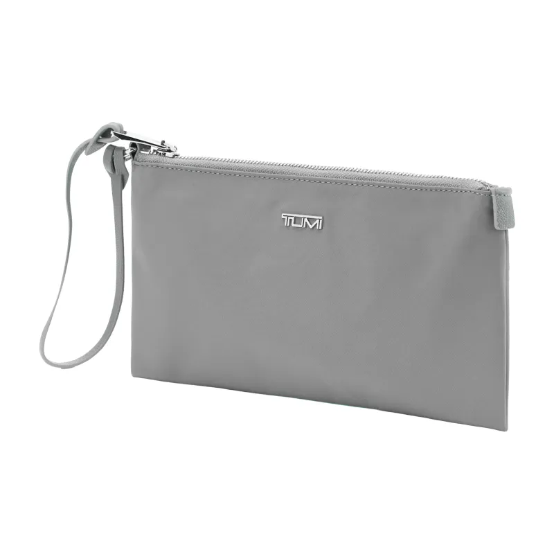 TUMI Voyageur Nylon Clutch Wrist Bag Women's Gray-2