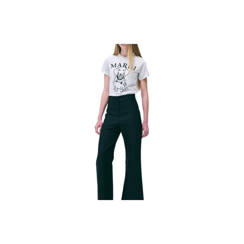 MARDI MERCREDI T-Shirt Women's Oat Black Korean Style-2