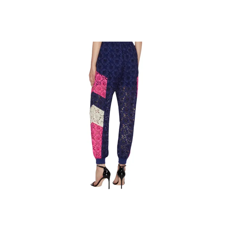 GUCCI Floral Lace Track Pants Ink Multi-3