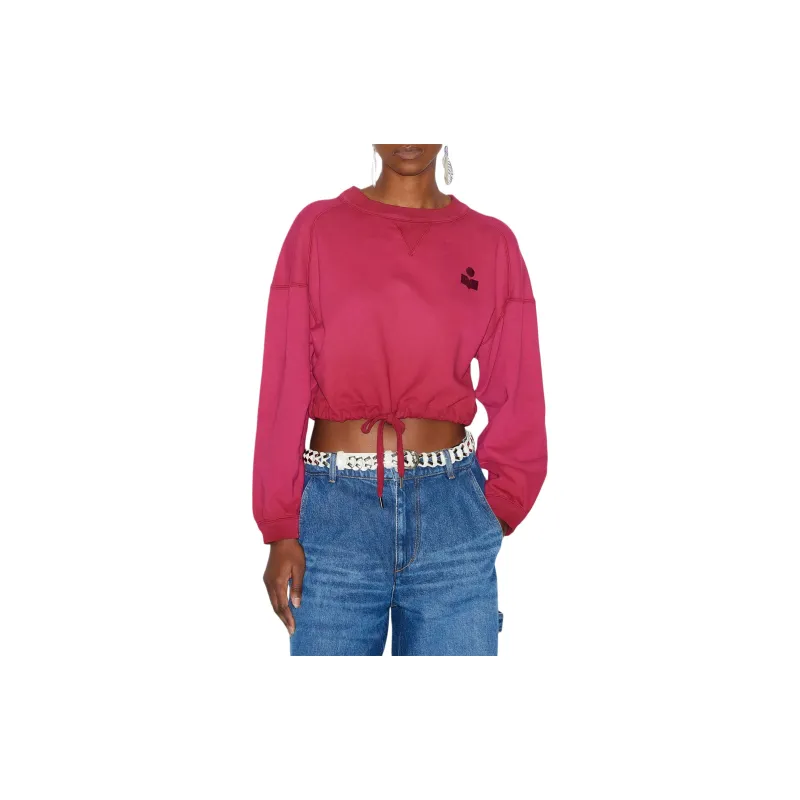 ISABEL MARANT ETOILE Margo Flocked-logo Sweatshirt-1