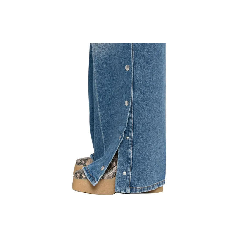 Stella McCartney Popper Studded Bootcut Denim Jeans-4