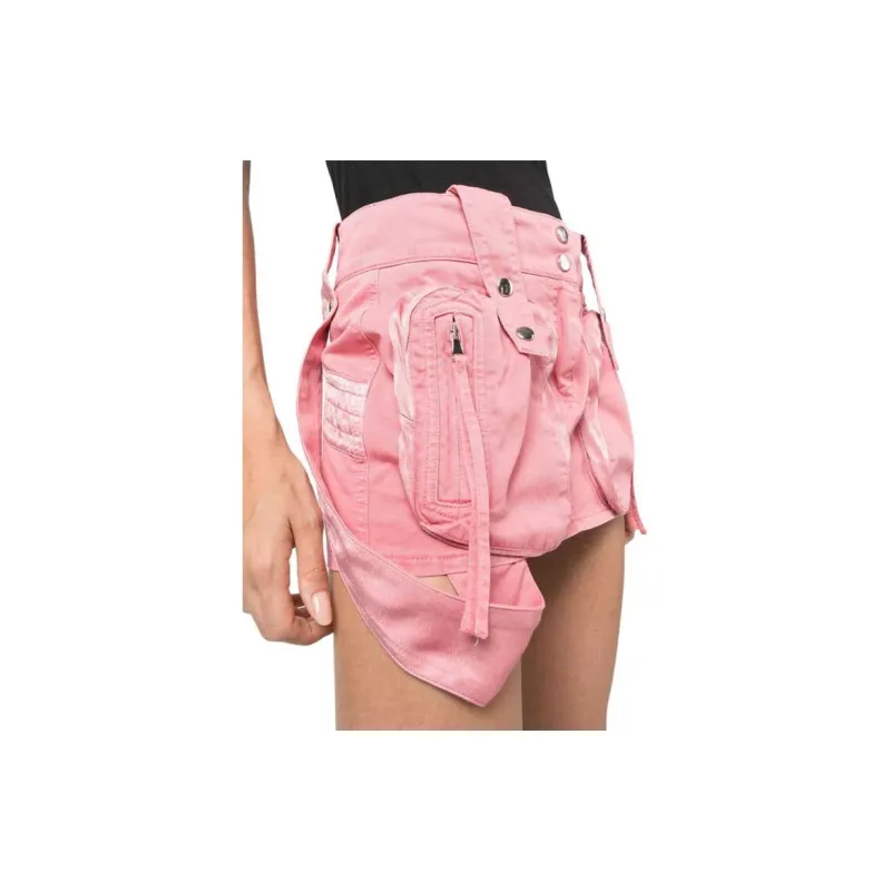 Blumarine Patch pockets Cotton Miniskirt-4