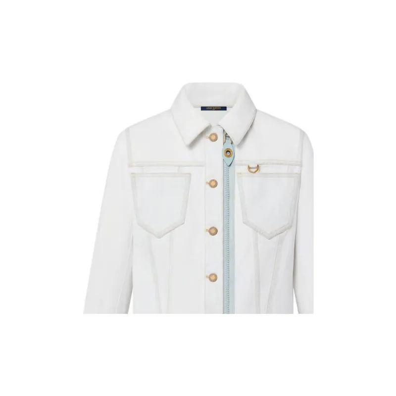 LOUIS VUITTON Bleached Denim Zipper Jacket-2