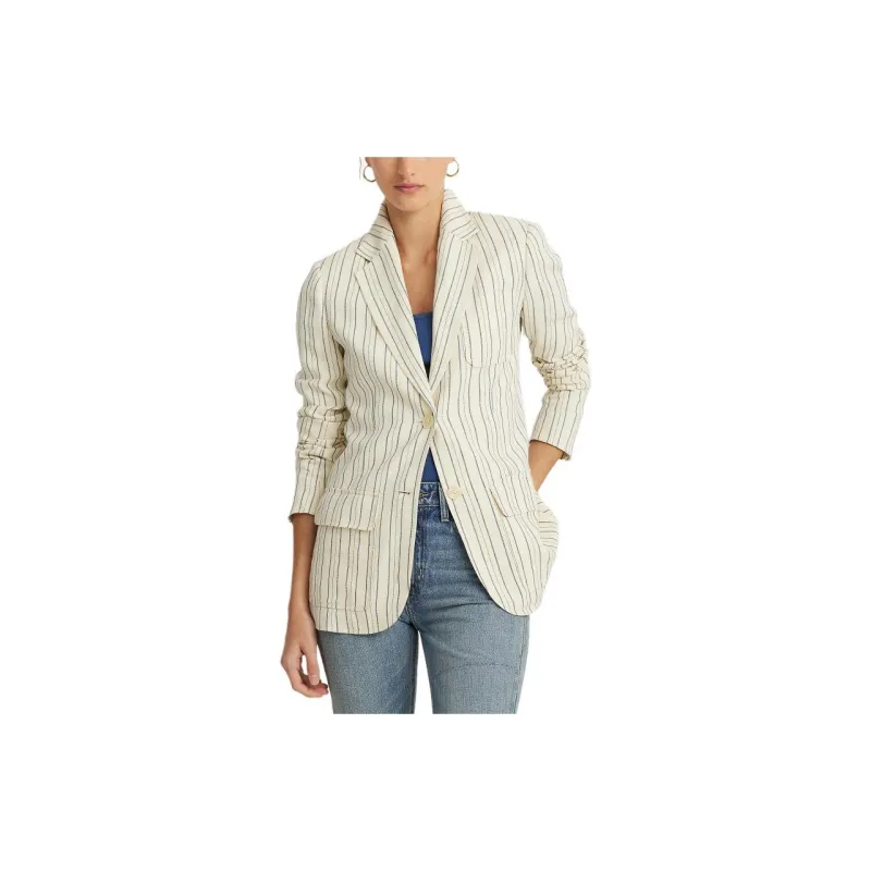 Polo Ralph Lauren SS24 Business Suit Coat Women's Cream-2