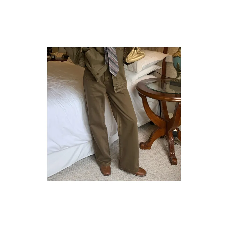 Luqingyi Jeans Women's Vintage Brown-3