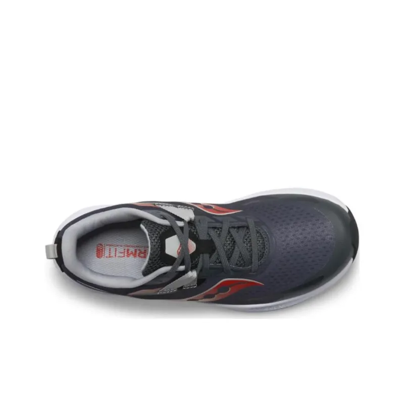 saucony Ride 15 Big Kid 'Grey Red'-4