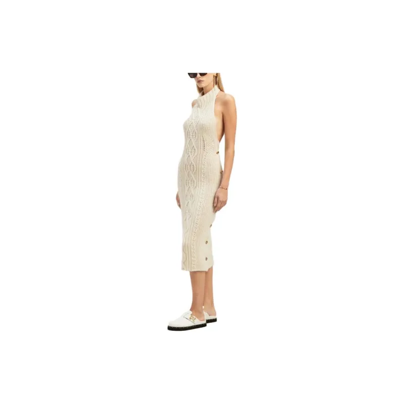 PALM ANGELS Open-back Knitted Midi Dress-3
