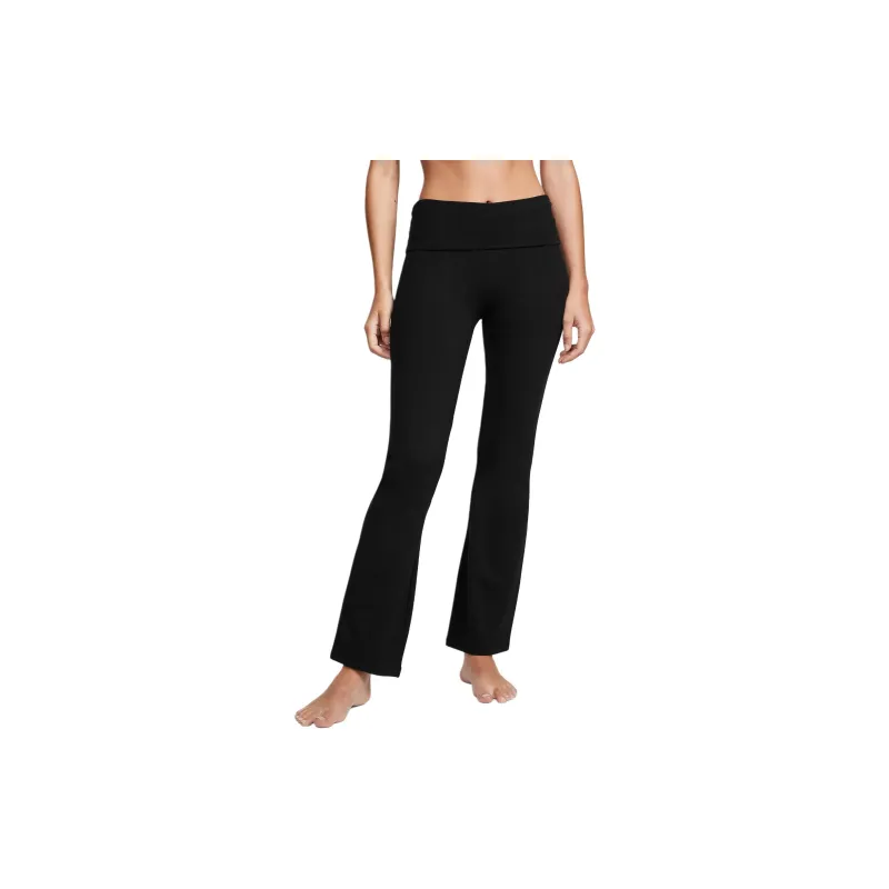 Victoria's Secret VS Cotton Yoga Foldover Flare Leggings / PB Leggings Women's Pure Black-2