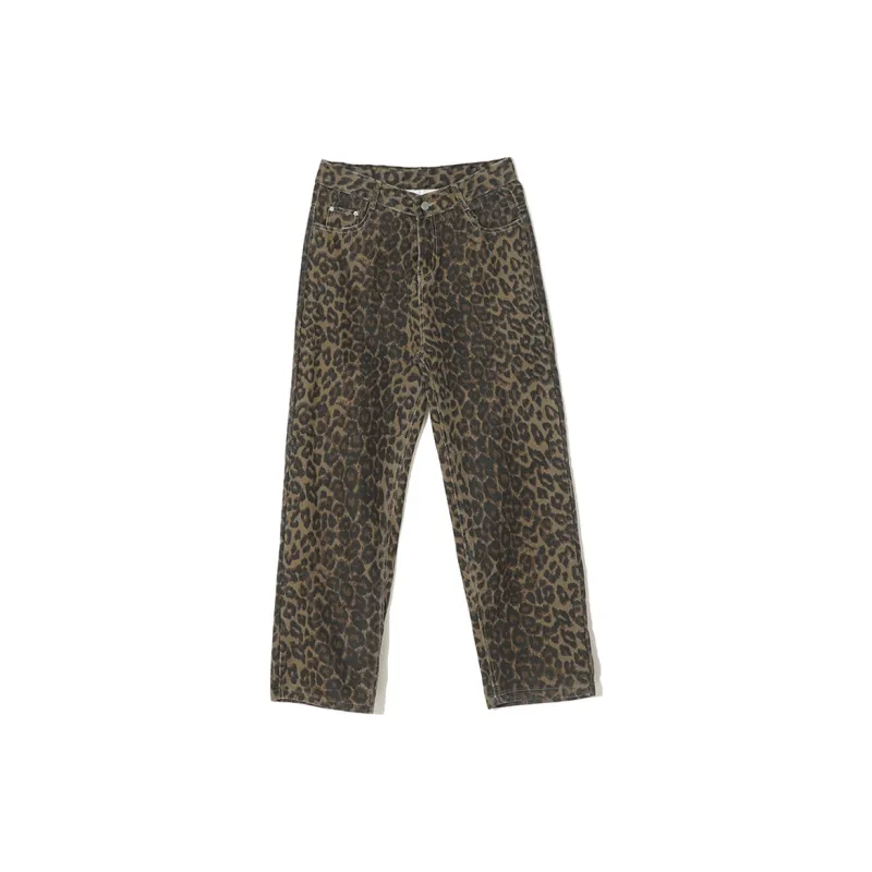 COMOWA Jeans Unisex Leopard Print-2