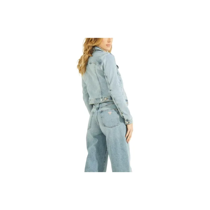 GUESS Eco Sexy Trucker Jacket Jackets Coats Women's Blue-1