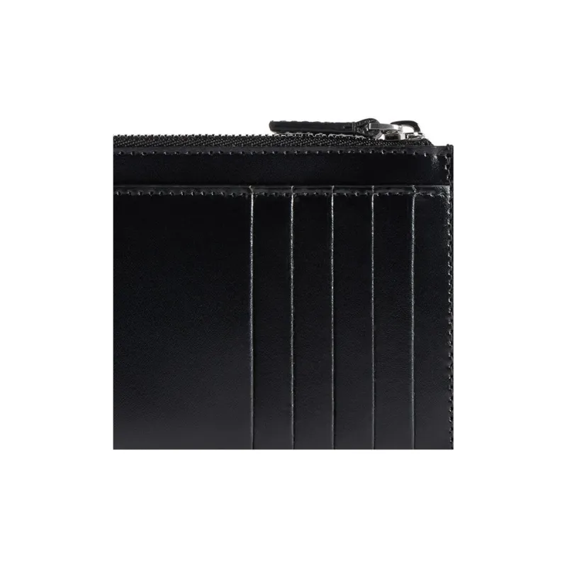 Balenciaga Calfskin Card Holder Large Size Men's Black & White-3
