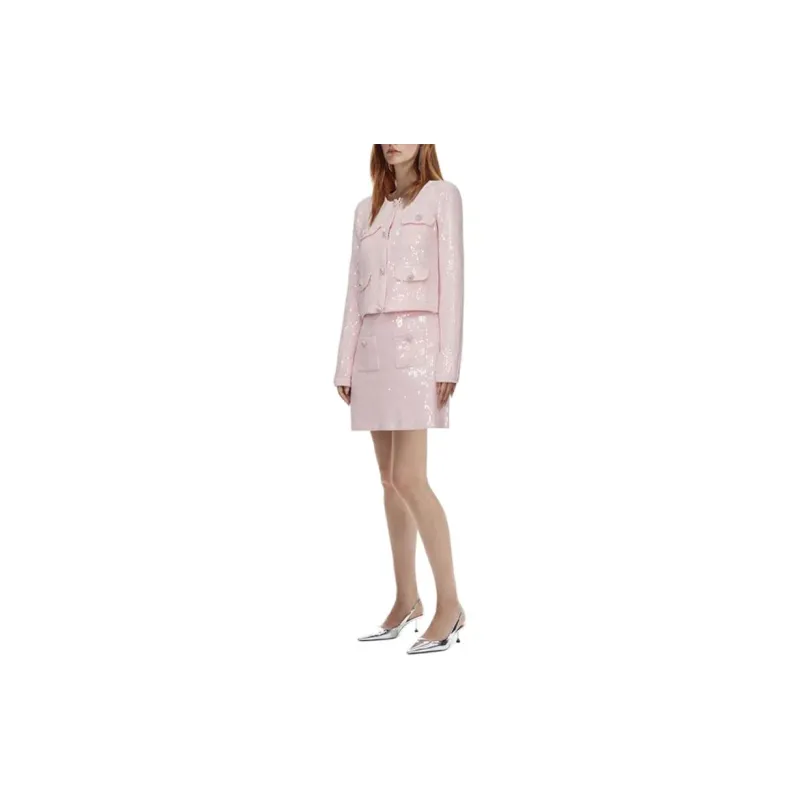 Self portrait Casual Short Skirts Women's Pink-1