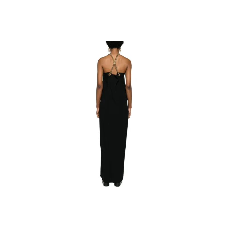 MOSCHINO Loud Luruxy Printed Chain-Halterneck Maxi Dress-2